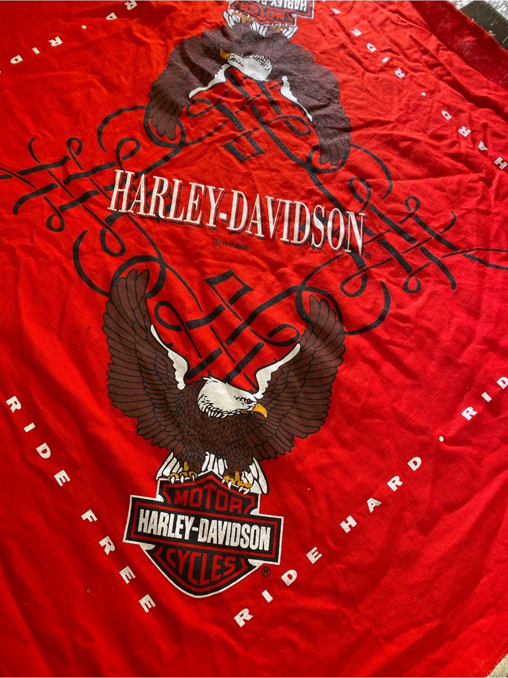 Harley-Davidson Red Eagle Logo Bandana